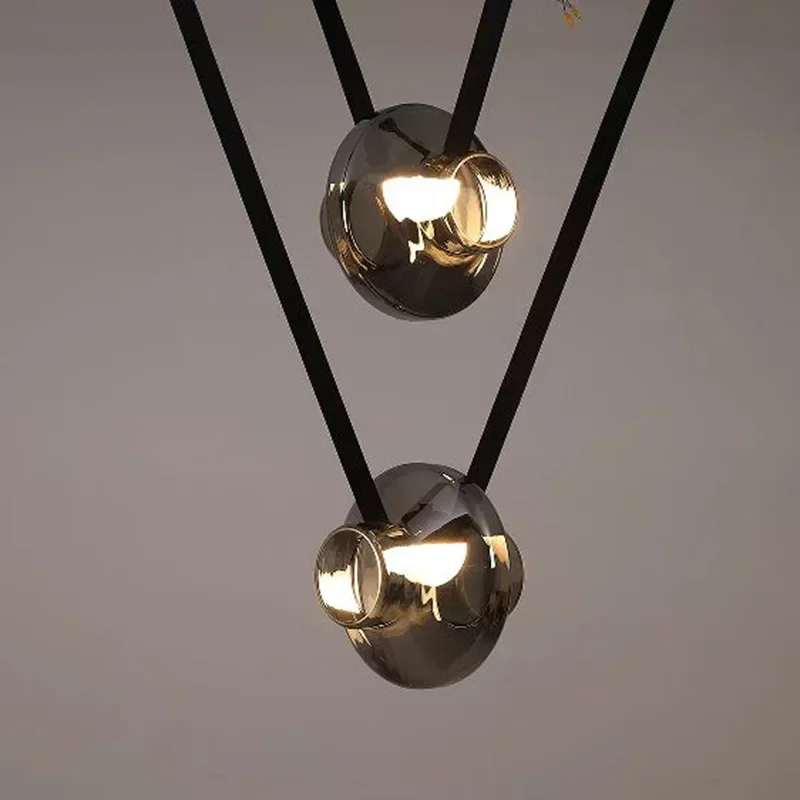 

GHEUVNJ Nordic New Glass Restaurant Pendant Light Modern Simple and Luxury Living Room and Bedroom Decorative Light Fixtures