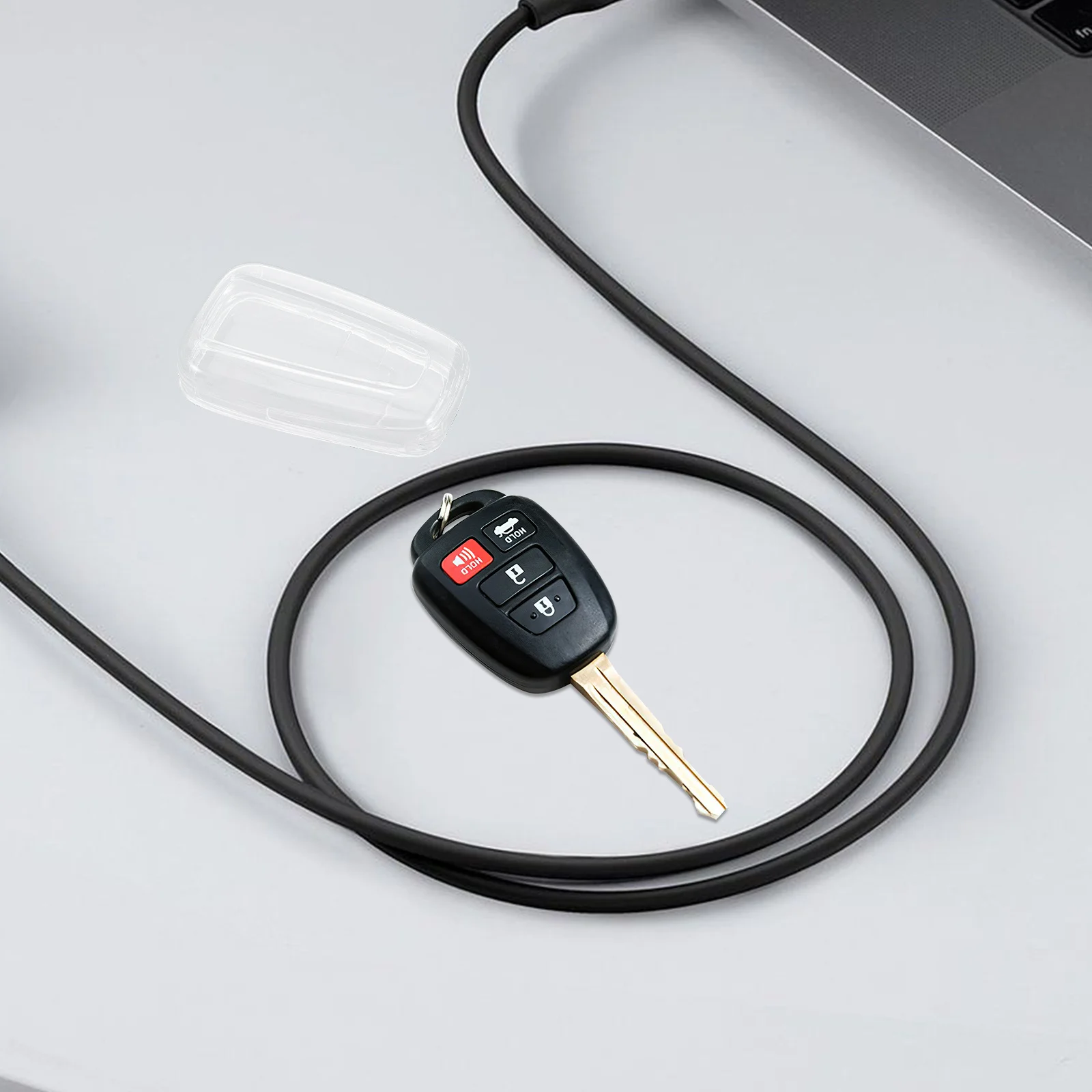 Transparent Cover For Car Key Durable Protective Fit Stylish Design Key Fob Protector Auto Interior Accessory