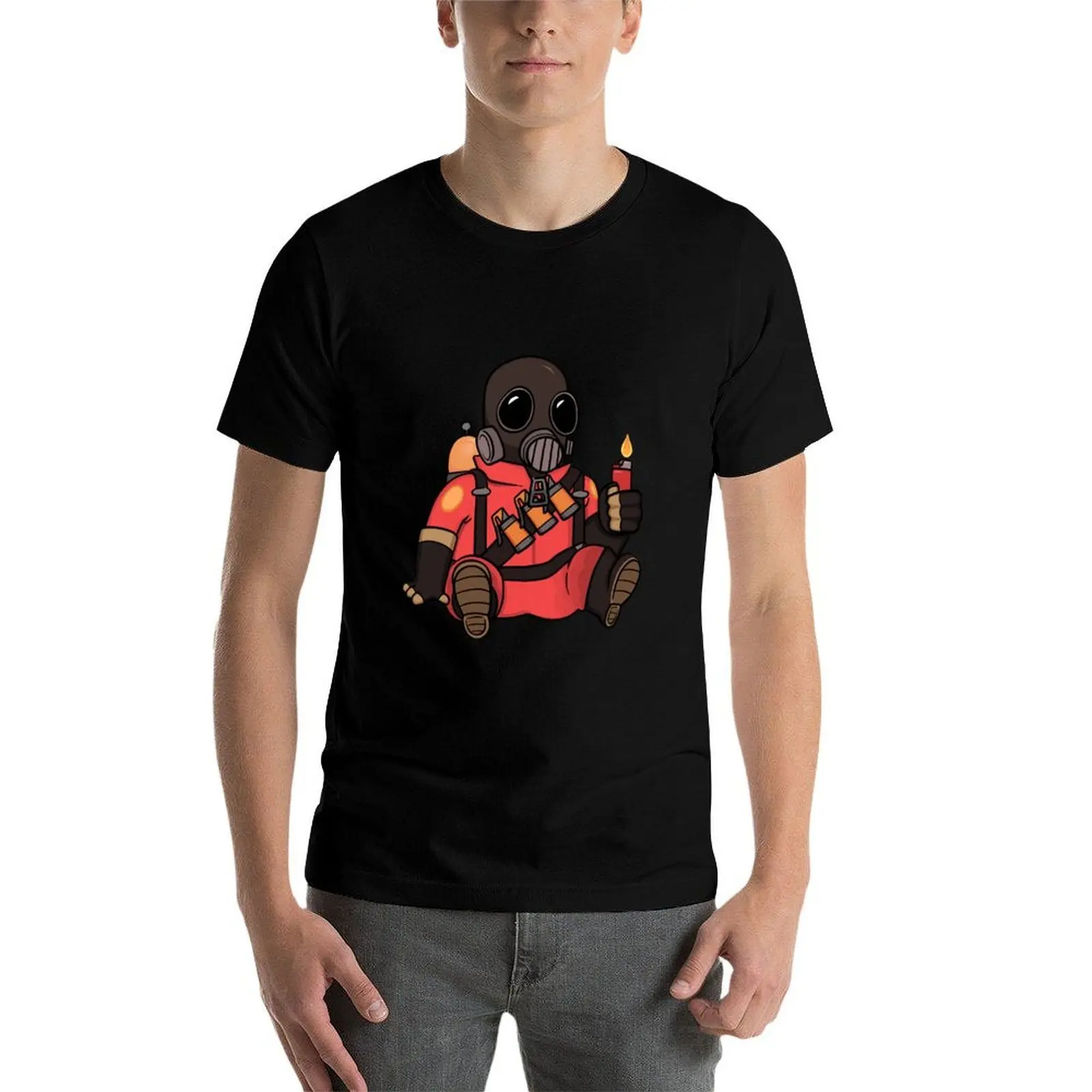 

Pyro TF2 Sticker T-Shirt cotton t shirt man funny t shirts man T-Shirt