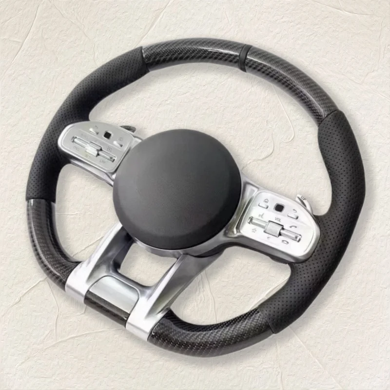 

Upgrade Steering Wheel Car Accessories for Mercedes Benz W204 W205 C200 C260 C43 C63 Customized Carbon Fiber Steel Wheel