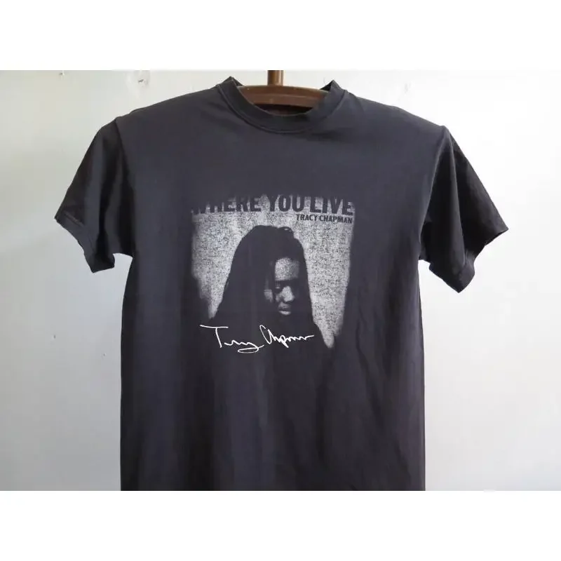 Vtg Tracy Chapman Soul Pop Music Cotton Black All Size T Shirt
