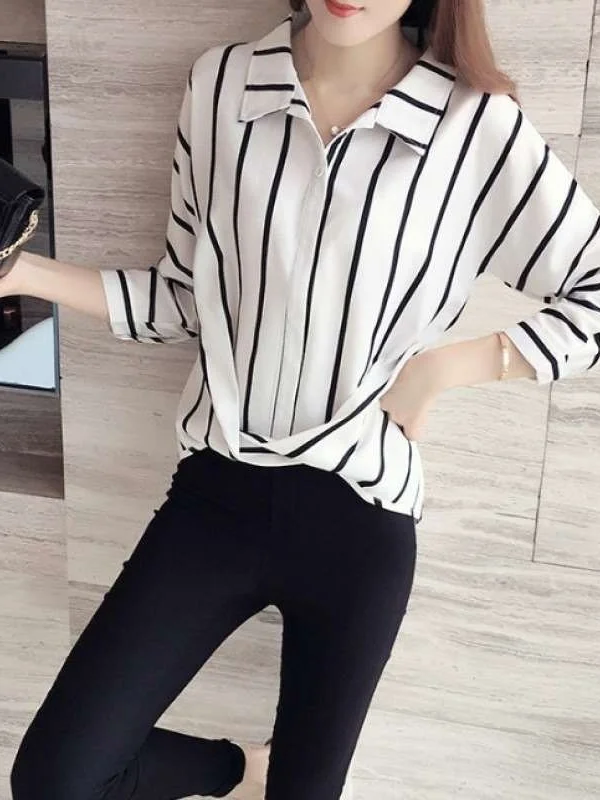 

New Women's Loose Fit Spinning irt Clean Fit Polyester Long Sve Ne Faionable Slimming Sle Winter Collection