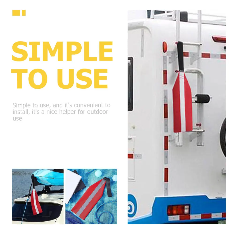 

2Pcs Kayak Sup Towing Flag Oxford Cloth Kayak Safety Accessory Long Lasting Practical Oxford Cloth Towing Flag