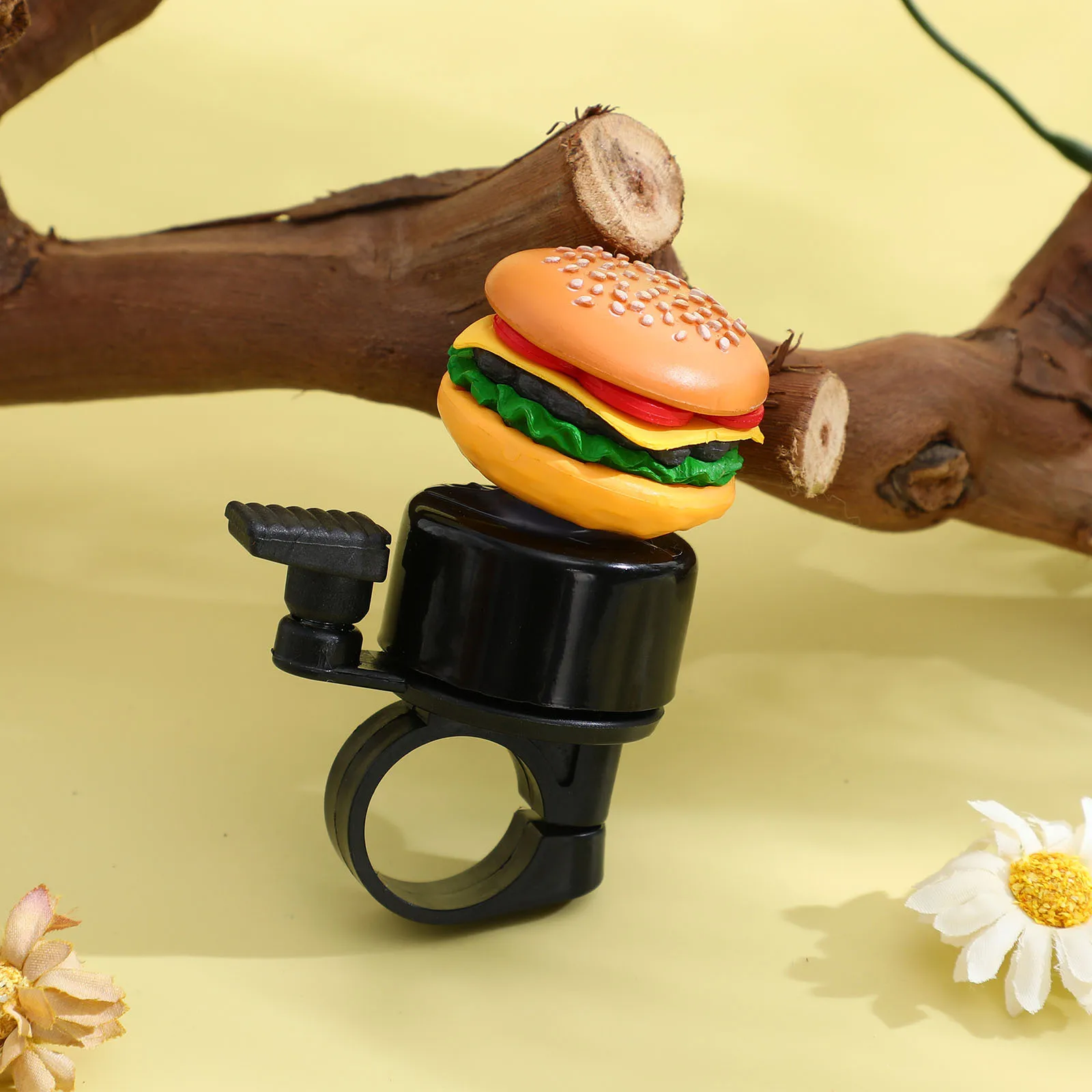 

Bicycle Bell Burger Shape Cartoon Design For Adults Sturdy Metal Scooter Bell Handlebars Road Cycling Mountain Bike Outdoor