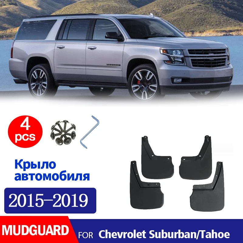 

FOR Chevrolet Suburban Tahoe 2015-2019 Mudguard Fender Mud Flaps Guard Splash Mudflaps Car Accessories Front Rear 4pcs