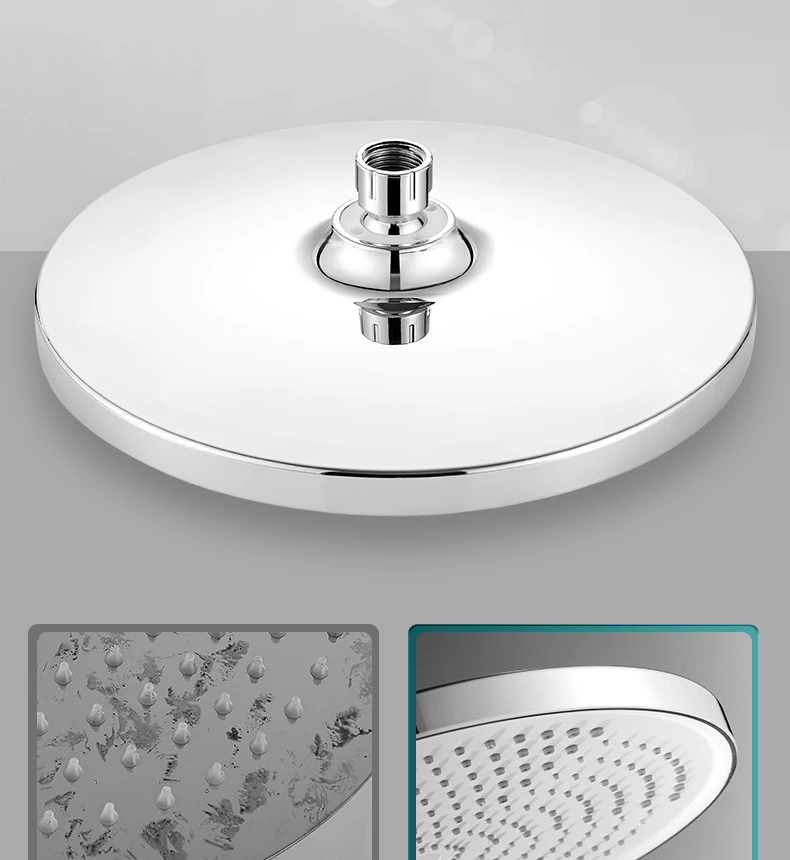 Neuer 25CM Druckverstärkter Deckenmontierter Duschkopf mit Supercharge-Technologie, Großer Durchfluss, ABS-Verstärkter Hochdruck-Regenduschkopf – Detail 8