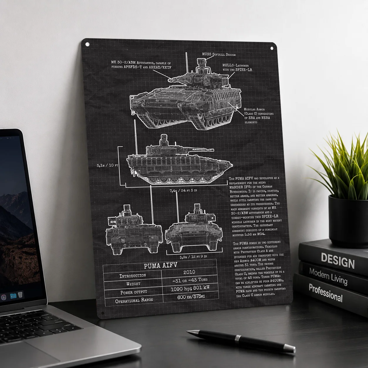 PUMA AIFV Factsheet Personalized 3D Textured Metal Poster Wall Art Tinplate Sign for Decoration Home Decorations Funny Signs