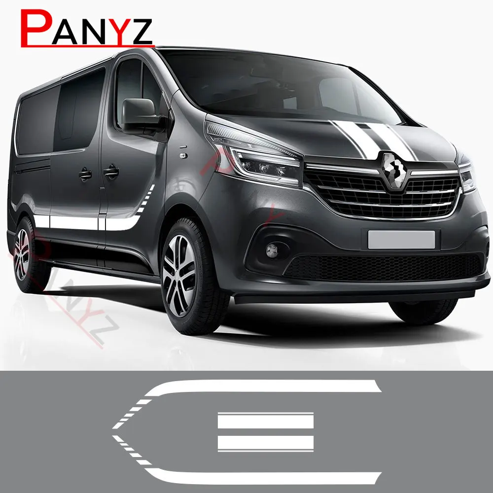 For Renault Trafic 2 3 MK3 MK2 Camper Van Car Door Side Graphics Stickers Vinyl Film Hood Bonnet Decals Tuning Accessories