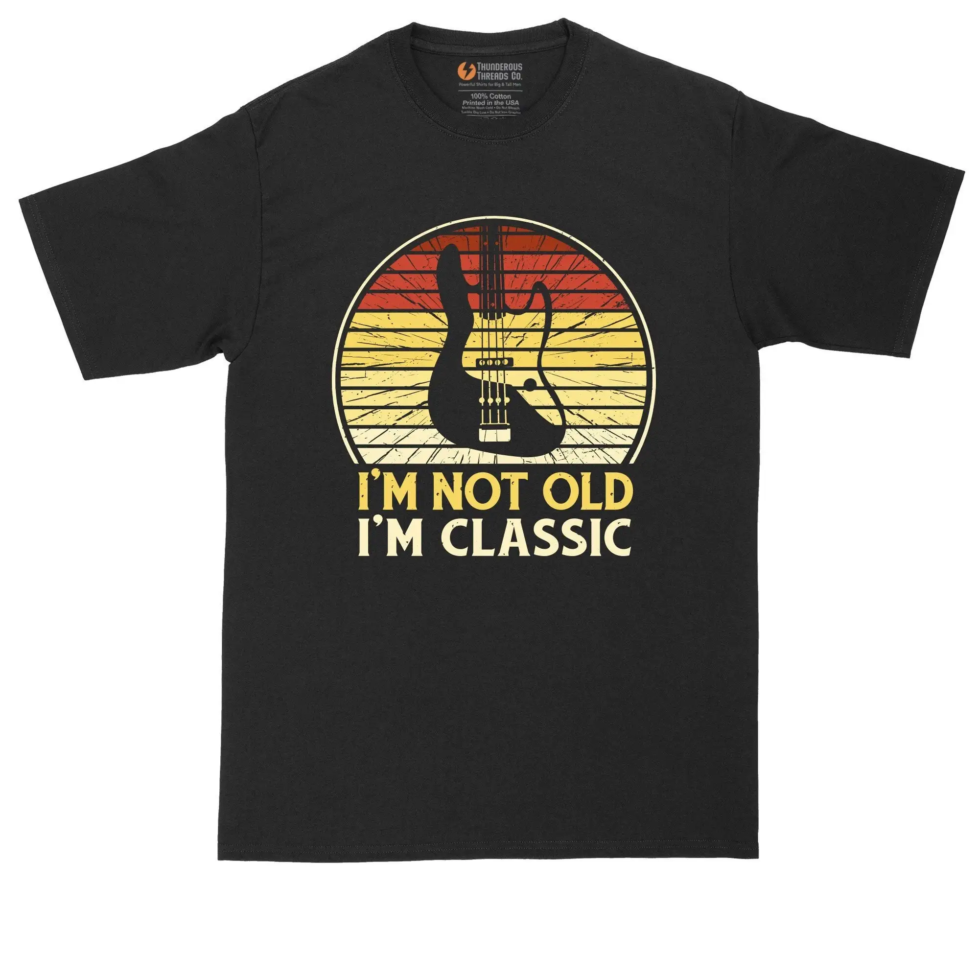 I'M Not Old Classic Guitar Version Music T Shirt Player Mens Big And Tall