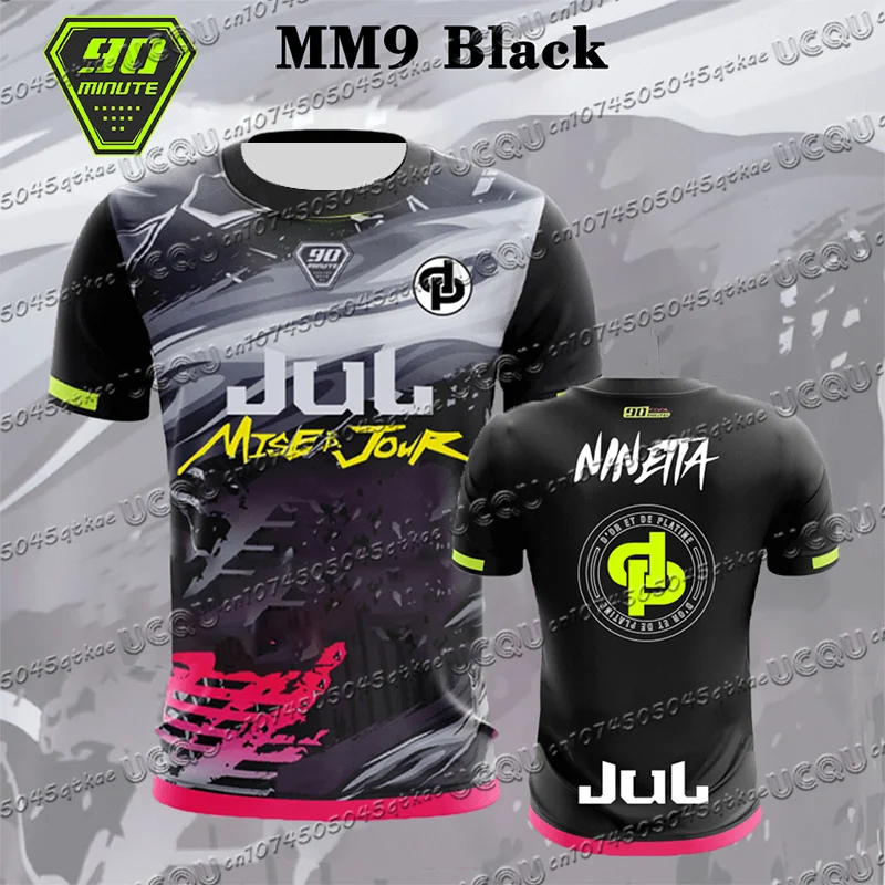 

2025 Summer Hot Men's T-shirt 90-minute Series Loose Breathable 3D Printed Short-sleeved Tee Men's Sports Fitness Tops Oversized