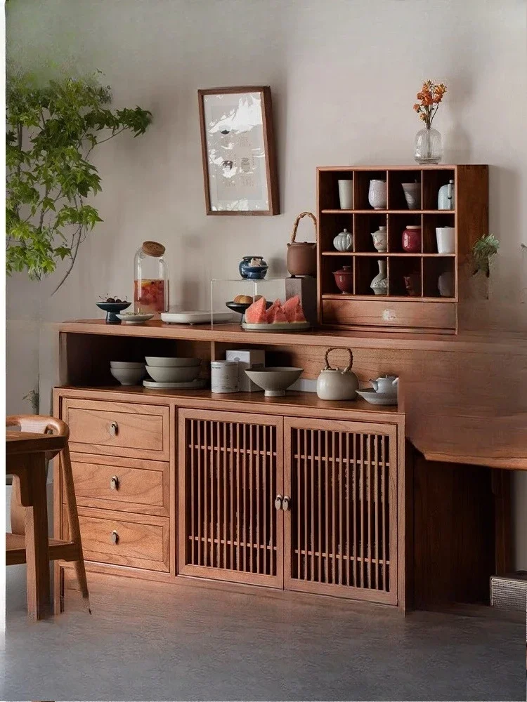 Solid Wood Cabinet Living Room Home Dining Kitchen Chinese Style Side Old Elm Tea