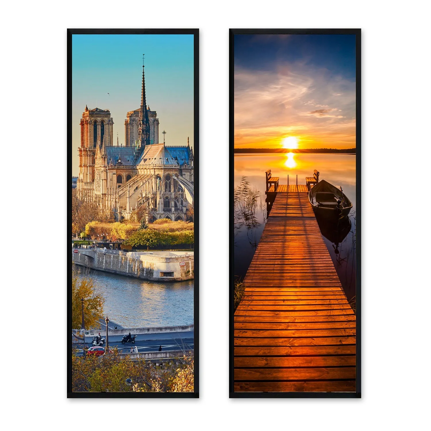 

2 Packs 36.8x12.4in Picture Wall Frames Display Panoramic Photo Frame Gallery Poster Frames with Clear Plexiglass MDF Backboard