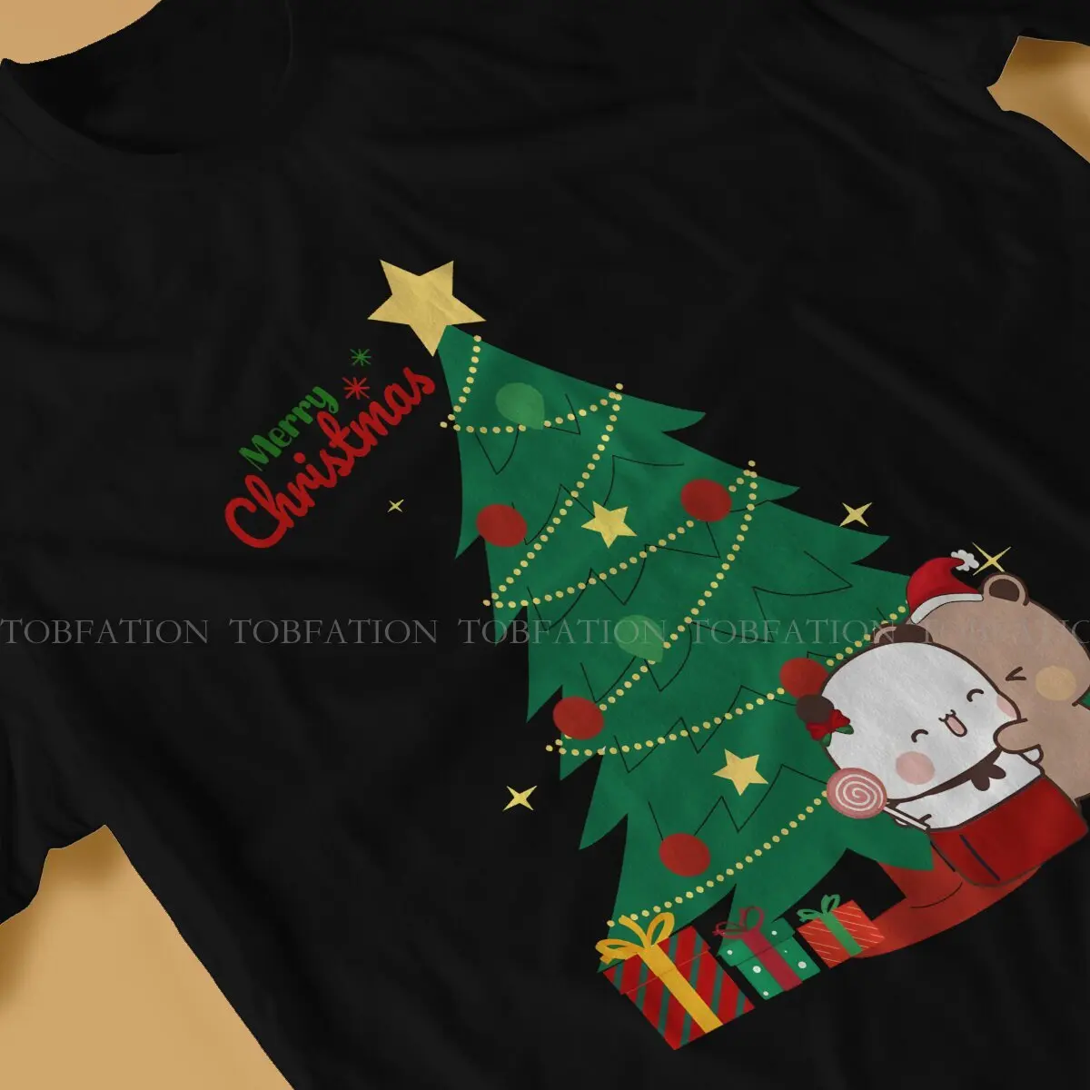 Bubu And Dudu Christmas Celebration Tshirt Graphic Men Tops Vintage Fashion Summer Clothing 100% Cotton T Shirt