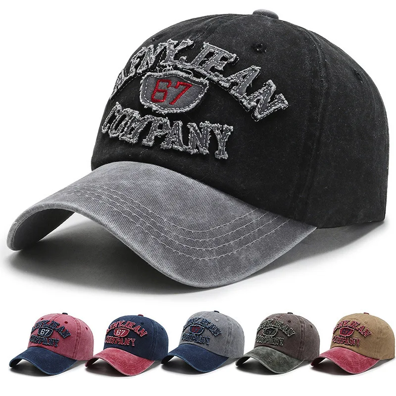 

New Wahed Letter Baeball Cap Embroidered Curved Brim Hat Vintage Dad Hat Women Veratile Trendy