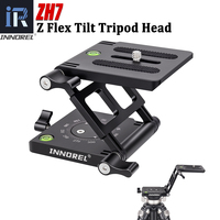 INNOREL ZH7 Z Flex Tilt Tripod Head Aluminum Flexible Panoramic Folding Z Type Head with Adjustment Knob for Canon Nikon Sony