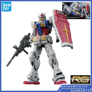 재고 반다이 RG 1/144 RX-78-2 2.0 건담, 뉴 버전 2.0 조립 모델 장난감, 애니메이션 액션 피규어, 남자 선물 