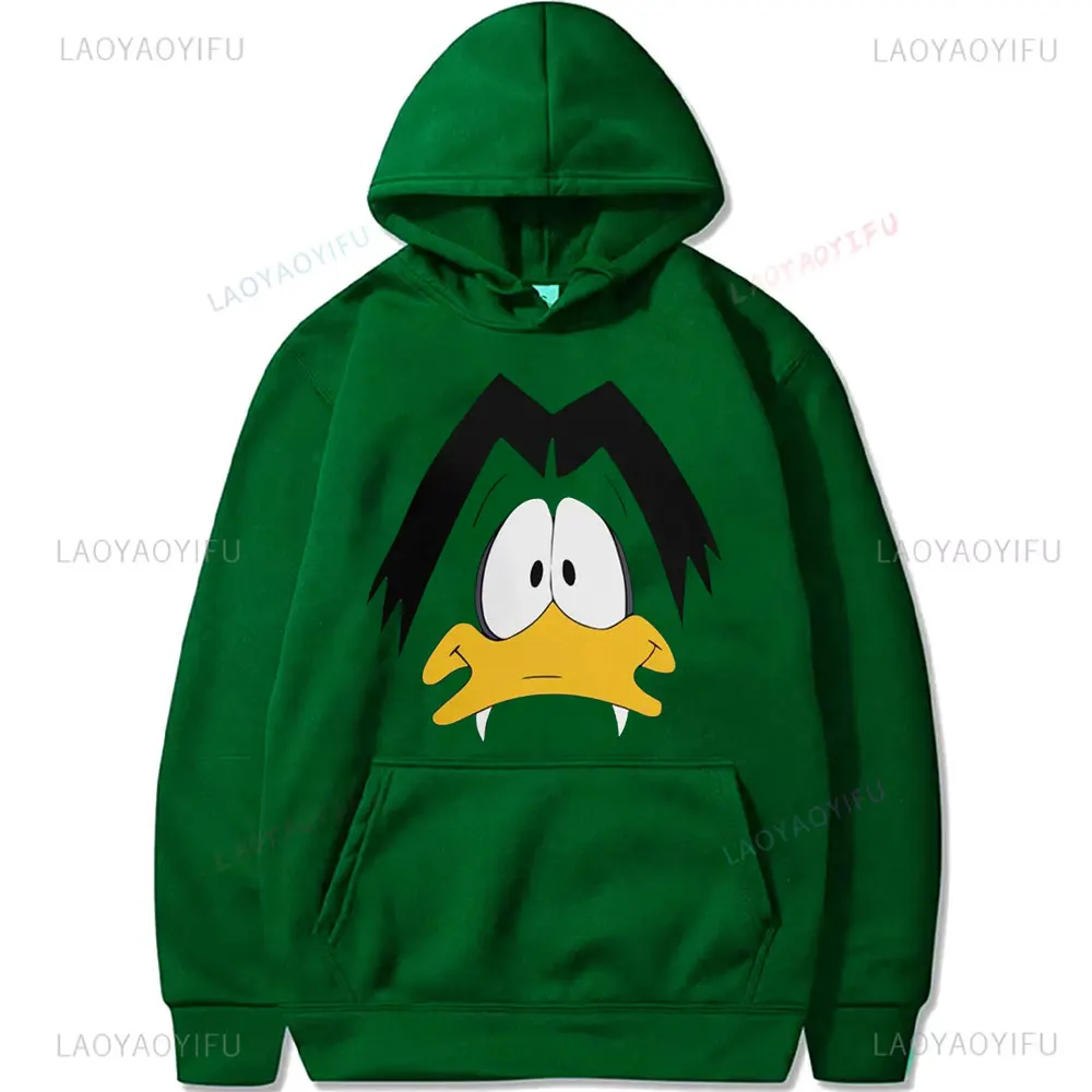 Funny Cartoon Count Duckula Awesome for Movie Graphic Hoodie Pullover Comfortable Long Sleeve Hoody Oversized Hoodies