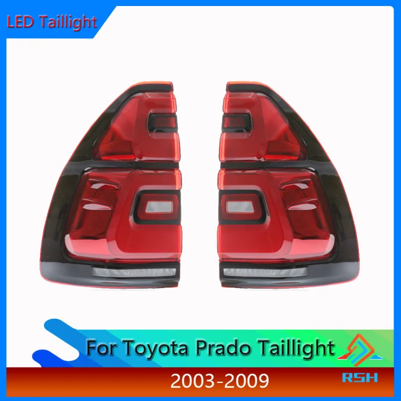 

Car Tail Light For Toyota Prado Taillight Assembly 2003-2009 Modified LED Running Lights And Turning Lights Plug And Play