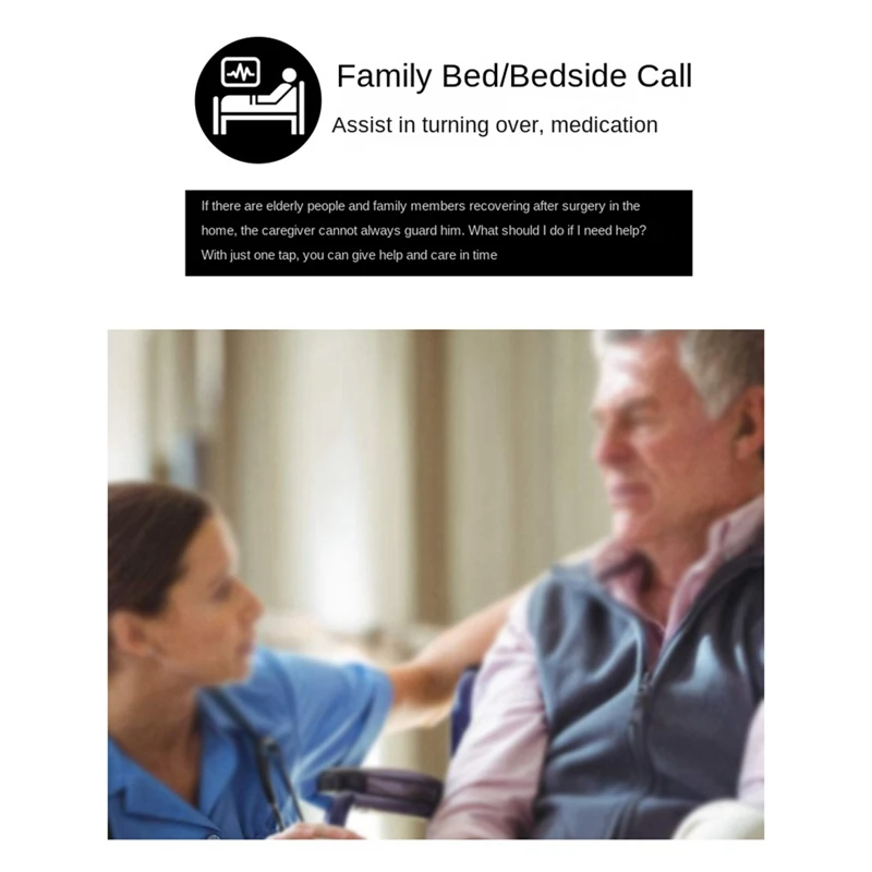 AB15-Wireless Call Device For Elderly People, Personal Alarm, Remote Control Doorbell Watch