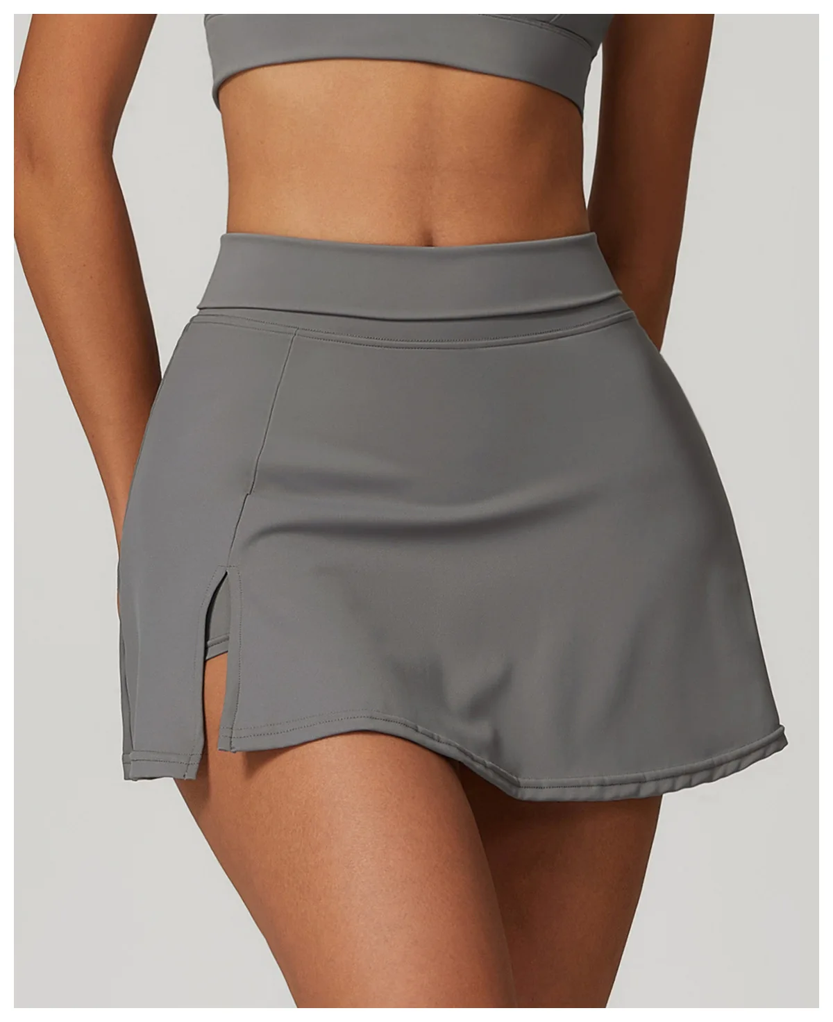 High waisted yoga short skirt breathable Mini skirt pants Running Fitness Tennis Anti glare sports skirt