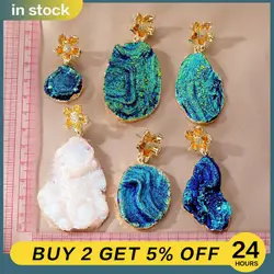 Quicksand Green Blue Earrings Toxic Free And Safe Popular Accessories Bright Color Earring High Applicability Irregular