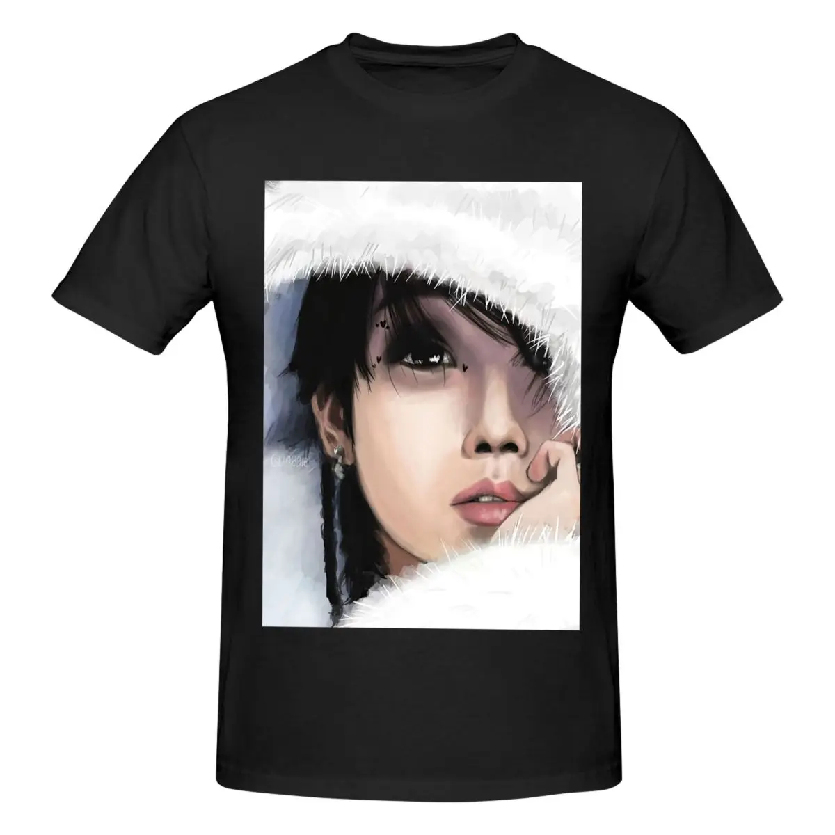 Skz Han Jisung Portrait Men T-Shirt Fashion Oversized T Shirts Men's Crew Neck Cotton Tees Short Summer Male