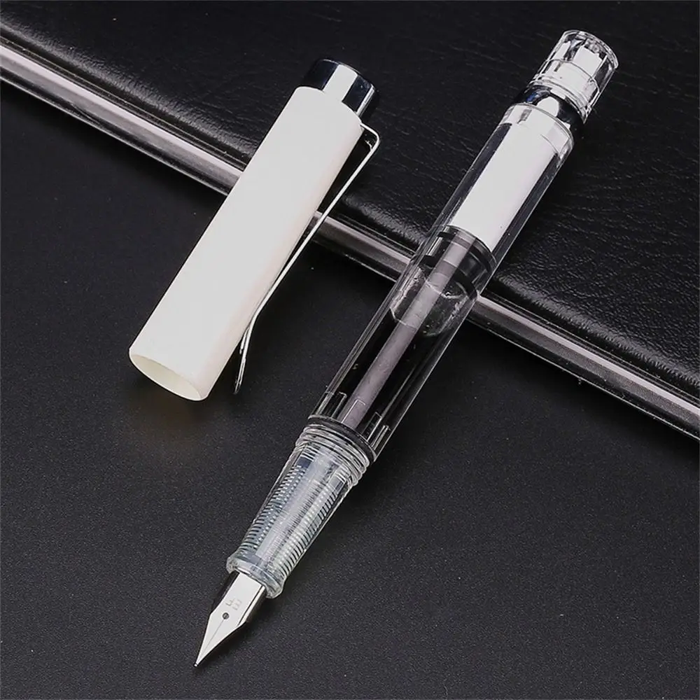 Stationery Student EF Nib Transparent Large Capacity Business Piston Fountain Pen Writing Pen Fountain Pen Ink Pens