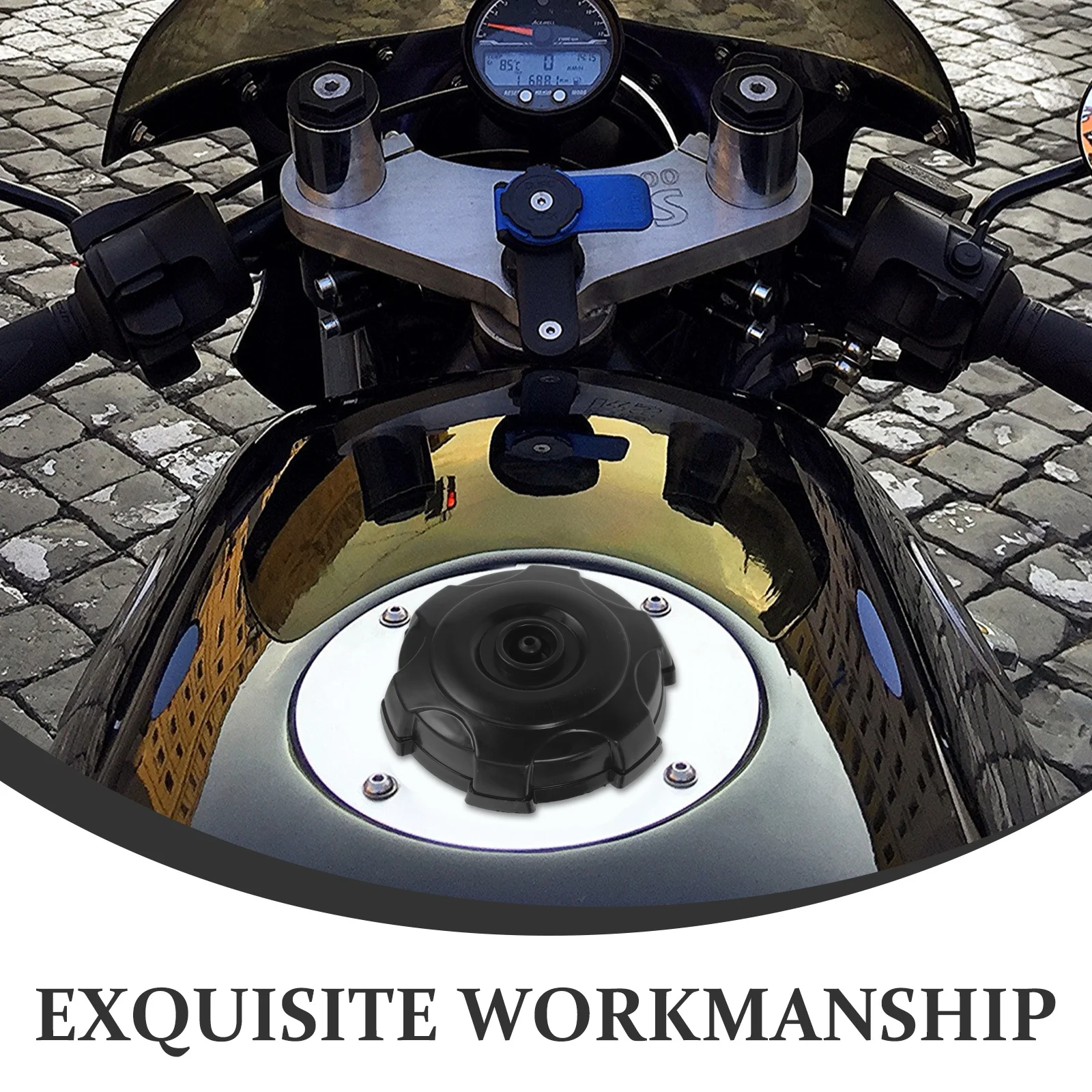 

Motorcycle Fuel Tank Cap Leak Proof Easy Installation Durable Material Sleek Surface Fuel Tank Replacement Cap
