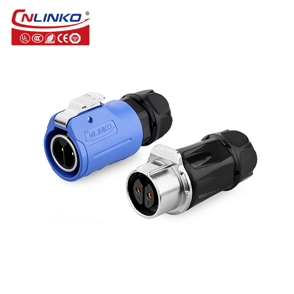 CNLINKO M20 2~14 Pin Industrial Connector Outdoor Quick Locking Waterproof IP68 Circular Power Cable Power Connector Soldering