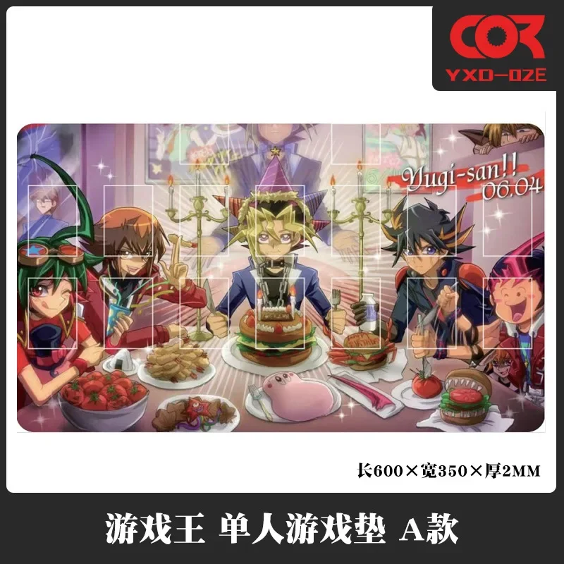 Yu Gi Oh Card Battle Table Mat Anime Figure Yugi Muto Jade Yuki Yusei Fudo Yuma Tsukumo Rubber Game Battle Plate Birthday Gifts