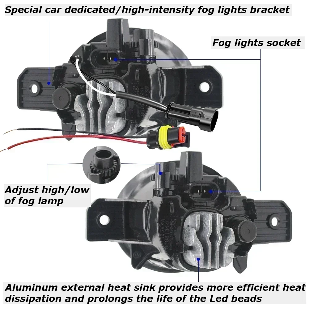 ترقية LED الضباب الخفيف PTF 30 واط لنيسان سنترا MK V 2005 2006 واضح عدسة عين الملاك DRL ضوء النهار الجري ملحقات المصابيح