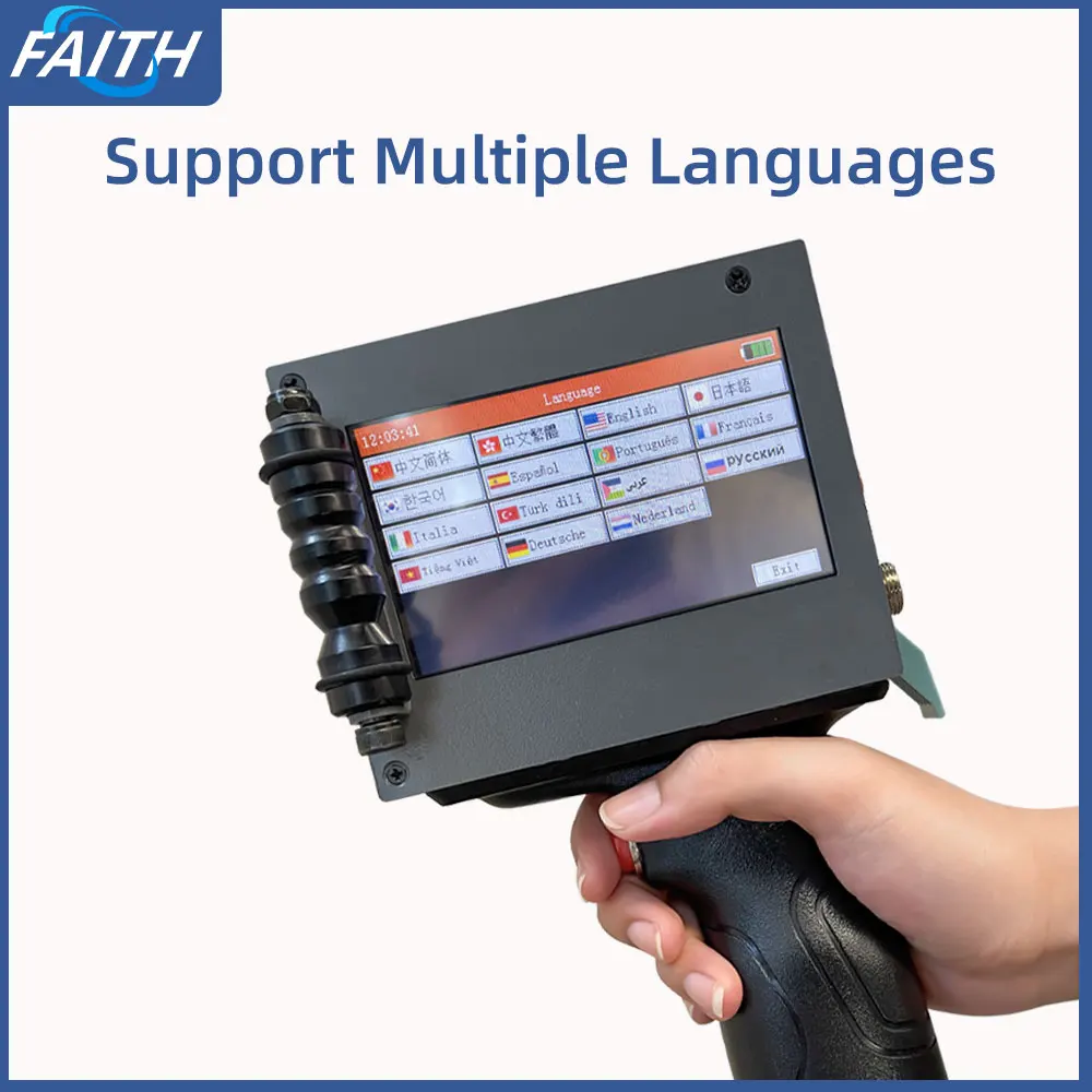 الإيمان 30% خصم 12.7 مللي متر طابعة نافثة للحبر 40 لغة تاريخ الشخصية QR آلة طباعة الرمز التعبئة والتغليف لخطوط الإنتاج