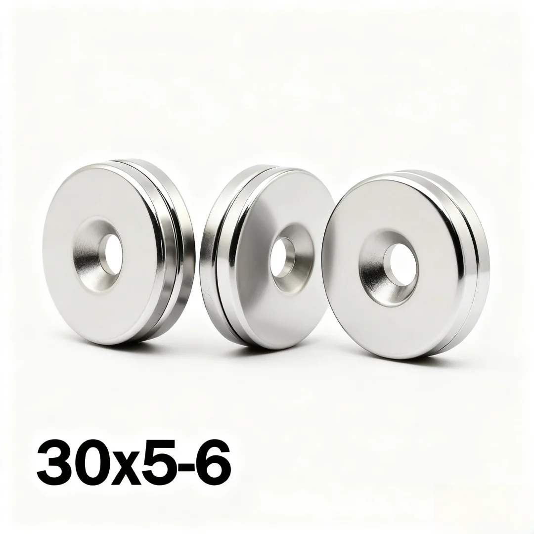 30x5-6mm Super Strong Magnet N35 Round With Holes Magnetic NdFeB Neodymium Magnet Powerful Disc imanes Refrigerator Magnets