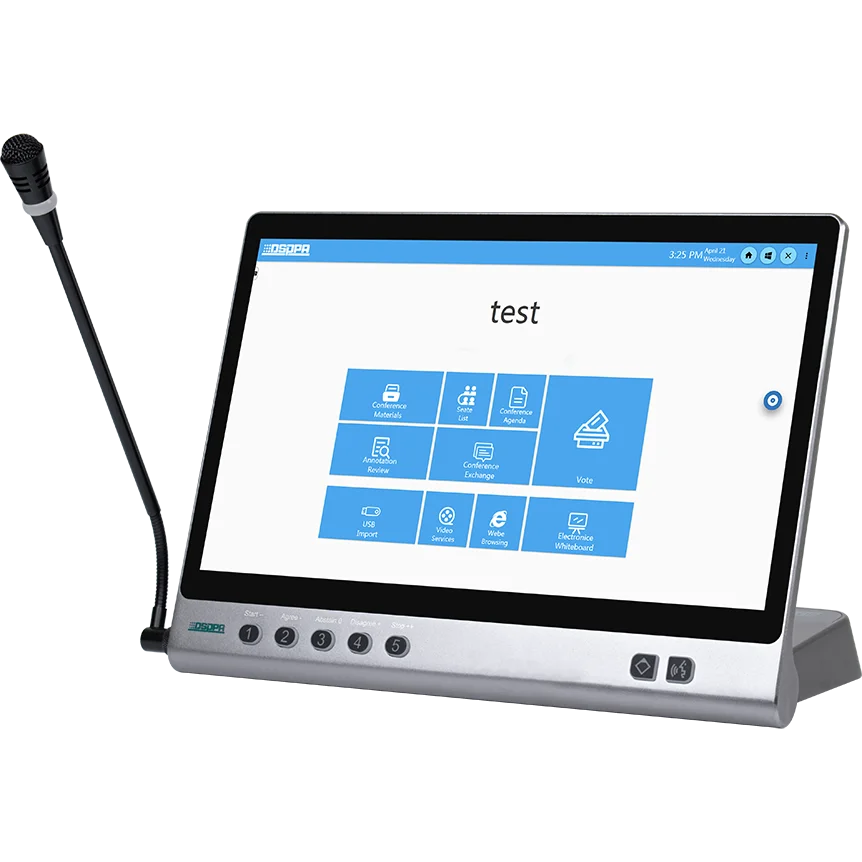 Touch Screen Paperless Conferência Sistema com Microfone, Deficiente Terminal, Voz Falando e Votação Desktop