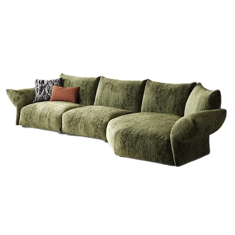 

Petal sofa French retro fabric chenille living room modern light luxury cloth sofa