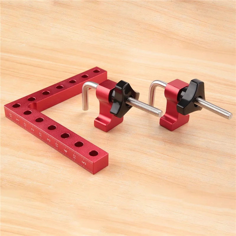 

AAAC-90 Degree Positioning Squares Right Angle Clamps, Aluminum Alloy L-Type Corner Clamp Woodworking Carpenter Clamping Tool