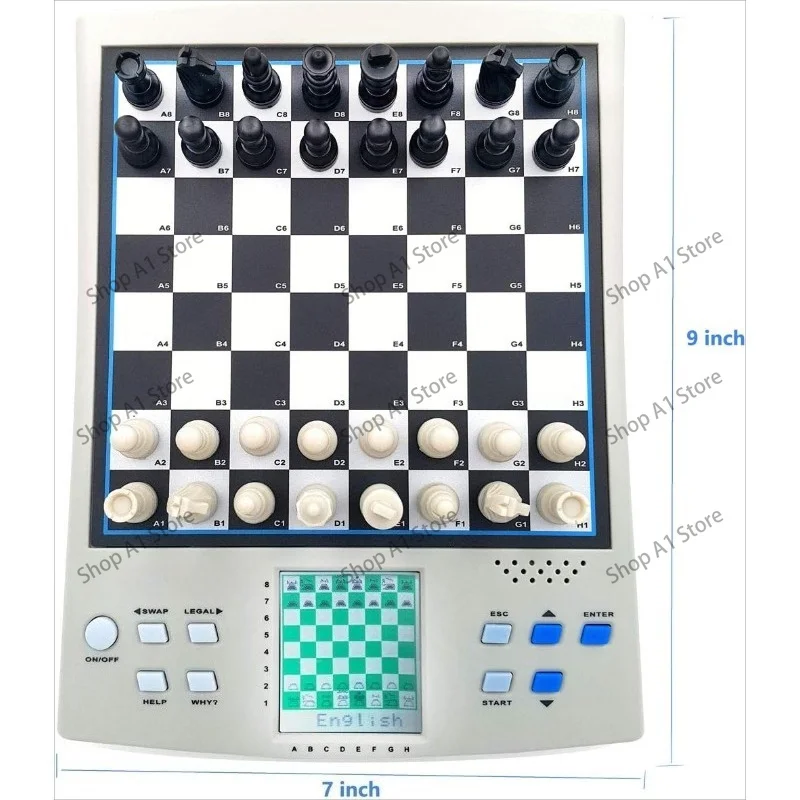 14-In-1 Smart Chess Versus Two-Player Chess Learning Chess Electronic Board English/German Version