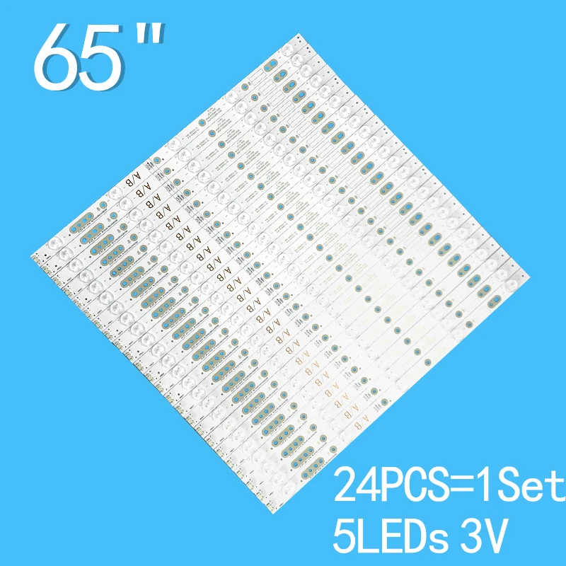 SKYWORTH 65E6000 65M6E 65K2 RDL650WY 5800-W65002-LR40 5800-W65002-0P40 10-10115A 용 LED 스트립, 키트 당 24 개, 65 인치