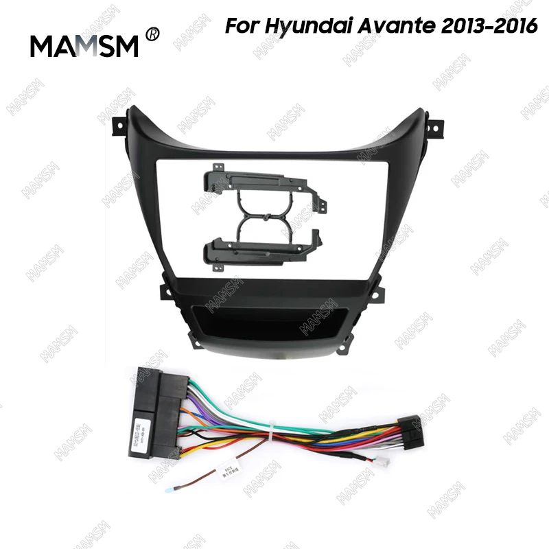 

MAMSM Car Fascia Radio Panel Panel Dash Kit Install Adapter Console Frame For Hyundai Avante 2013 2014 2015 2016 Radio Player