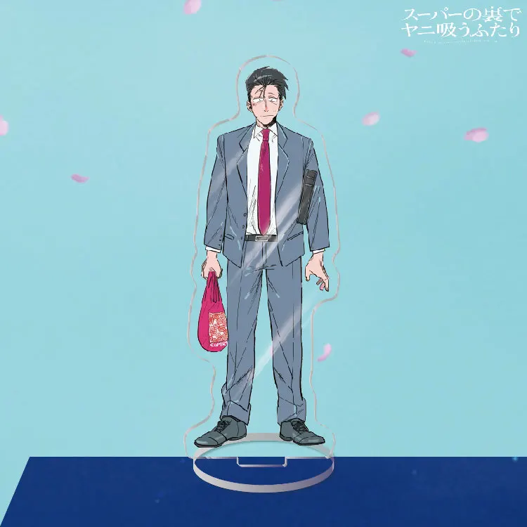 Anime Smoking Behind the Supermarket Acrylic Stand Keychain Decoration Desk Figure Display Fan Gift Goods Birthday Collection