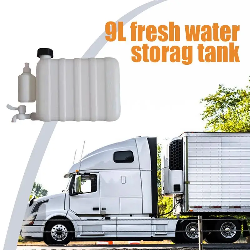 Fresh Water Holding Tank 9L Water Storage Tank With Spigot Water Jug Water Carrier Utility Water Tank For Outdoor Camping Hiking