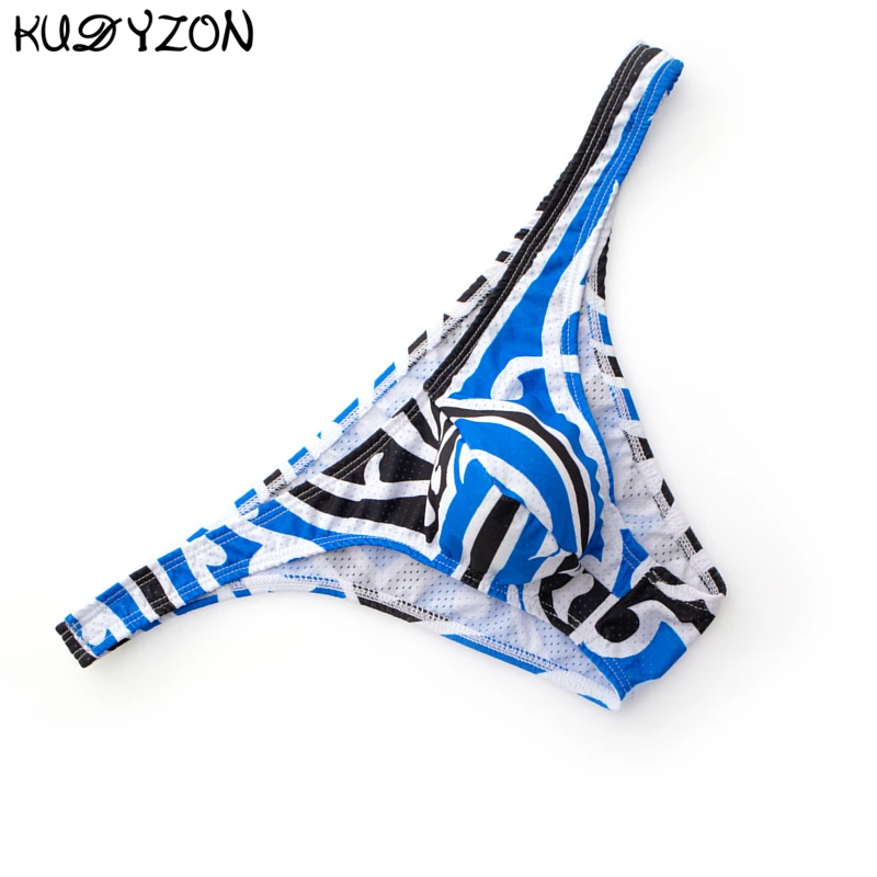 Printed Briefs Men Underwear Sexy Slip Hombre Bikini Briefs Man U Convex Underpants Cuecas Calzoncillos Mesh Mens Lingerie