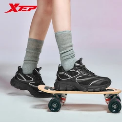 Xtep Casual Shoes Female 2025 Spring Street Style Thick Sole Sports Shoes Vintage Lightweight Classics Sneakers 875118320007