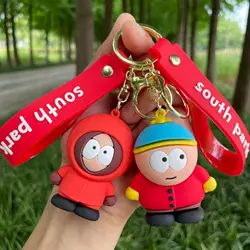 Cross border American Band South Park Keychain Sout Park Doll Couple Bag Pendant Small Gift Wholesale