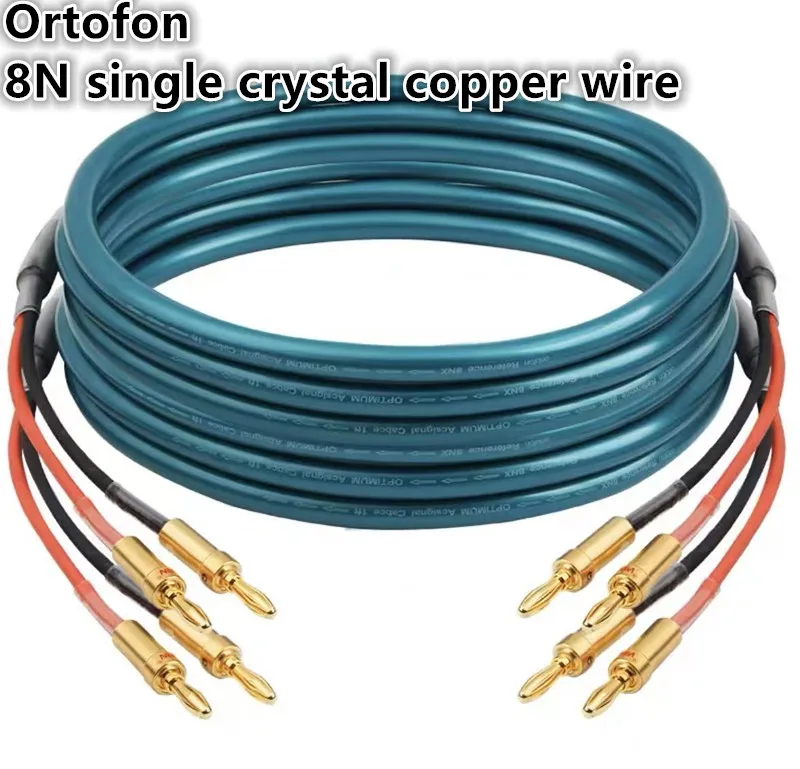 

Ortofon 8N OCC hifi audio speaker line single crystal copper amplifier connection speaker line bile machine audio banana to b