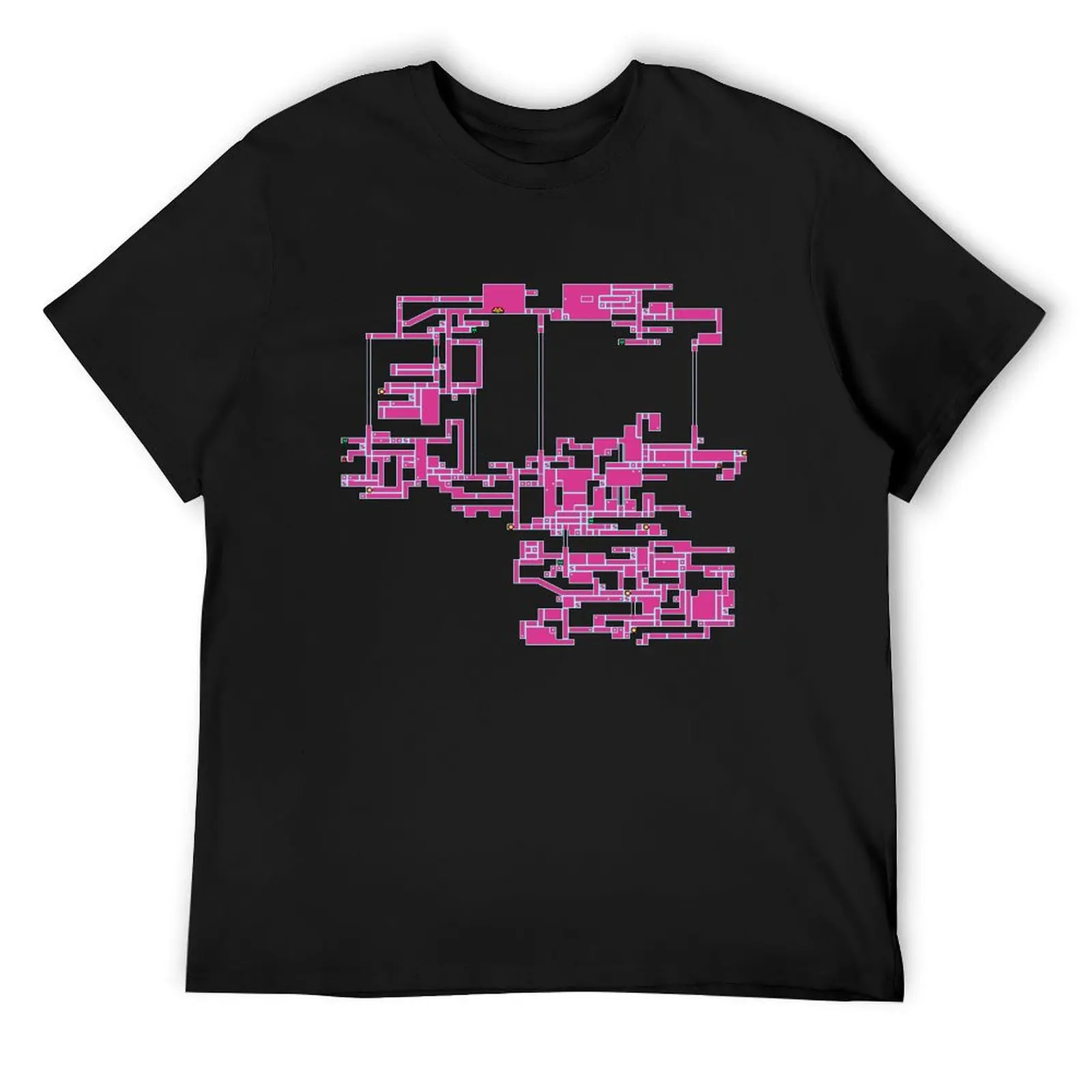 Super Metroid Map of Zebes - Original Graphics T-Shirt tees blacks plain men t shirts