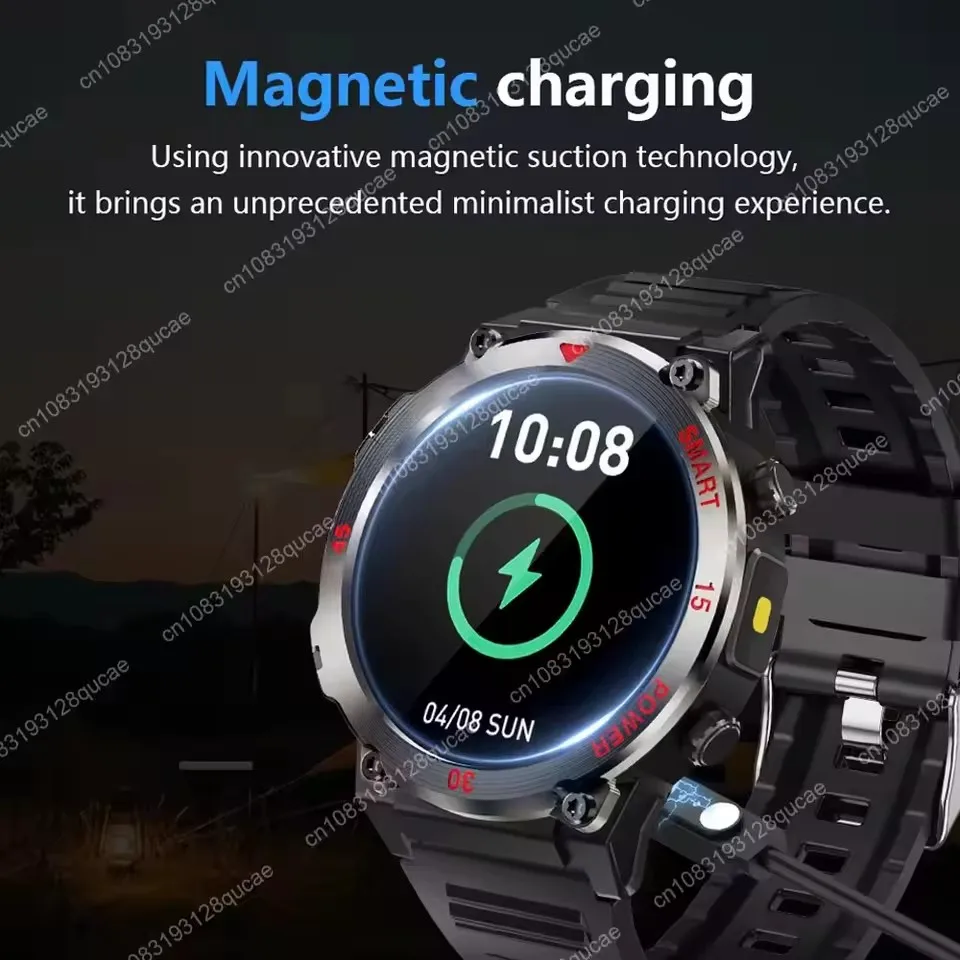 

2025 New Men Sports Smart Watch GPS AMOLED Heart Rate Monitoring LED Flashlight NFC Bluetooth Call 3ATM Waterproof Smartwatches
