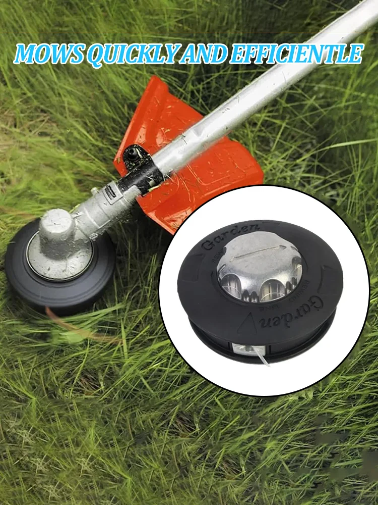 Universal M10 Aluminum Nylon Automatic Grass Trimmer Head Brush Mower Bump Spool 2 Lines Cutter Thread Line String Saw