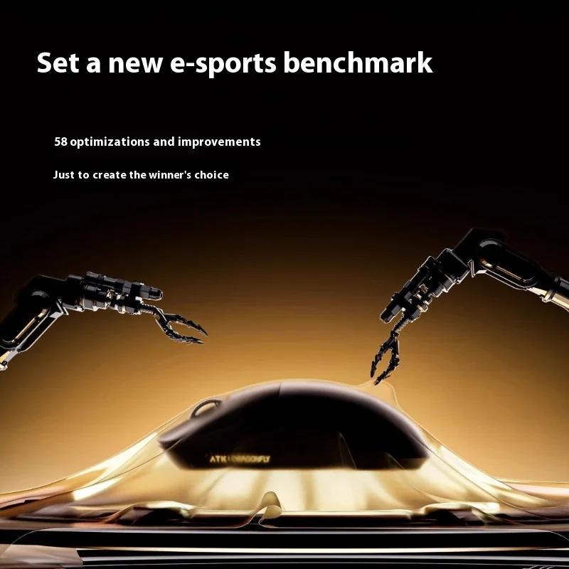 ATK A9 Ultimate Wireless Mouse Master Edition PAW3950UItra 53gUltra Lightweight Ergonomic Game E-sports Mice PC Custom Accessory