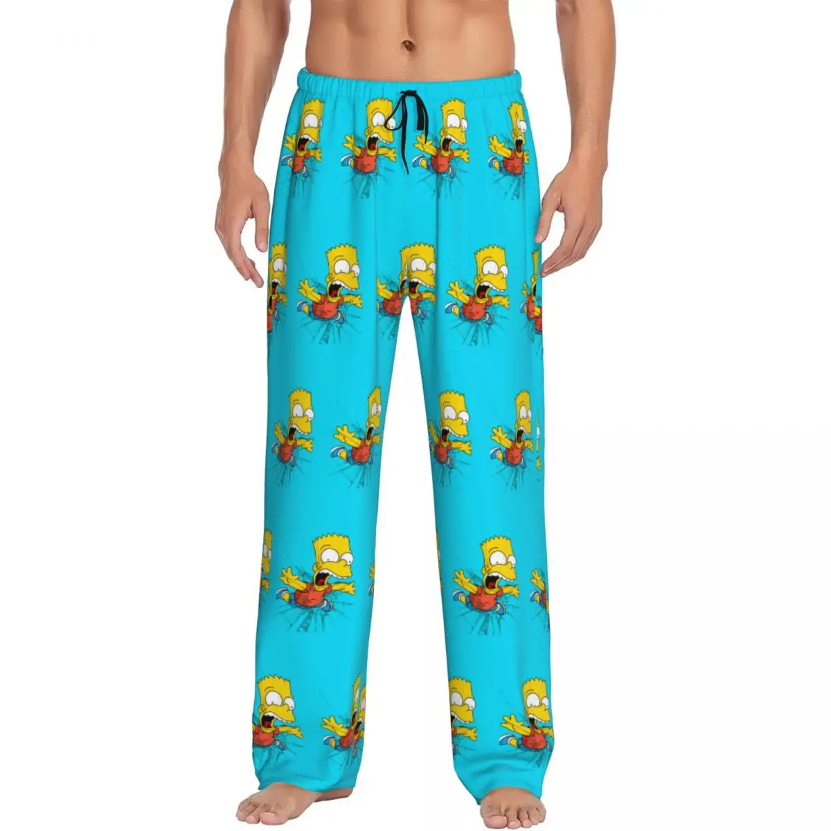 

Custom Simpsons Pajama Pants Men's Lounge Sleep Drawstring Sleepwear Bottoms with Pockets